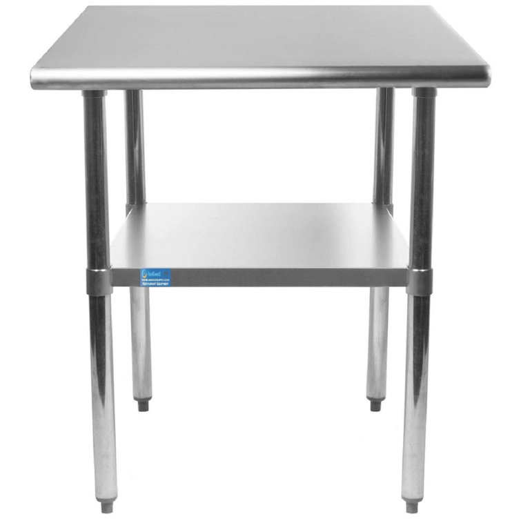 Amgood Stainless Steel Work Table with Undershelf Wayfair Canada